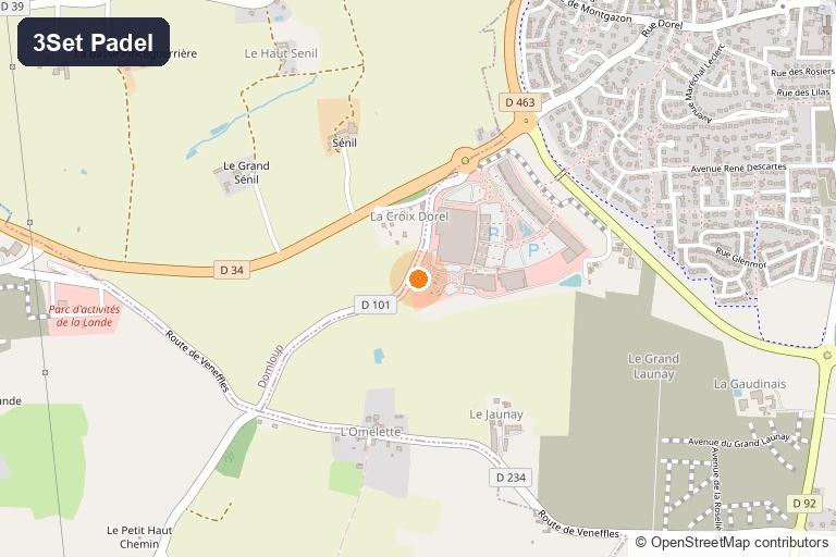 Carte de situation de 3Set Padel, rue des Comptoirs à Châteaugiron