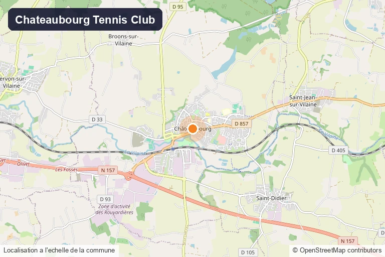 Carte de situation du Châteaubourg Tennis Club