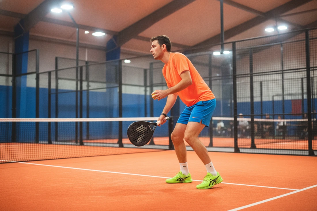 Joueur gérant la pression sur un point important au padel