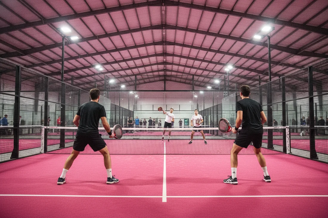 Tournoi homologue de padel indoor sur sol rose, inscription reservee aux joueurs licencies